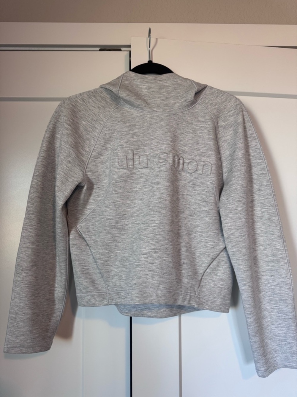 lululemon athletica Light Gray Cropped Hoodie